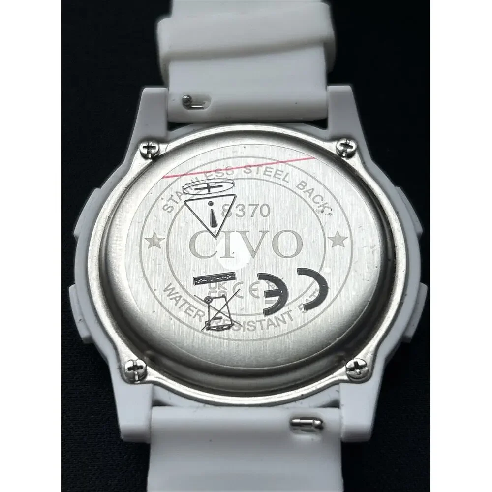 Civo All White Digital Watch